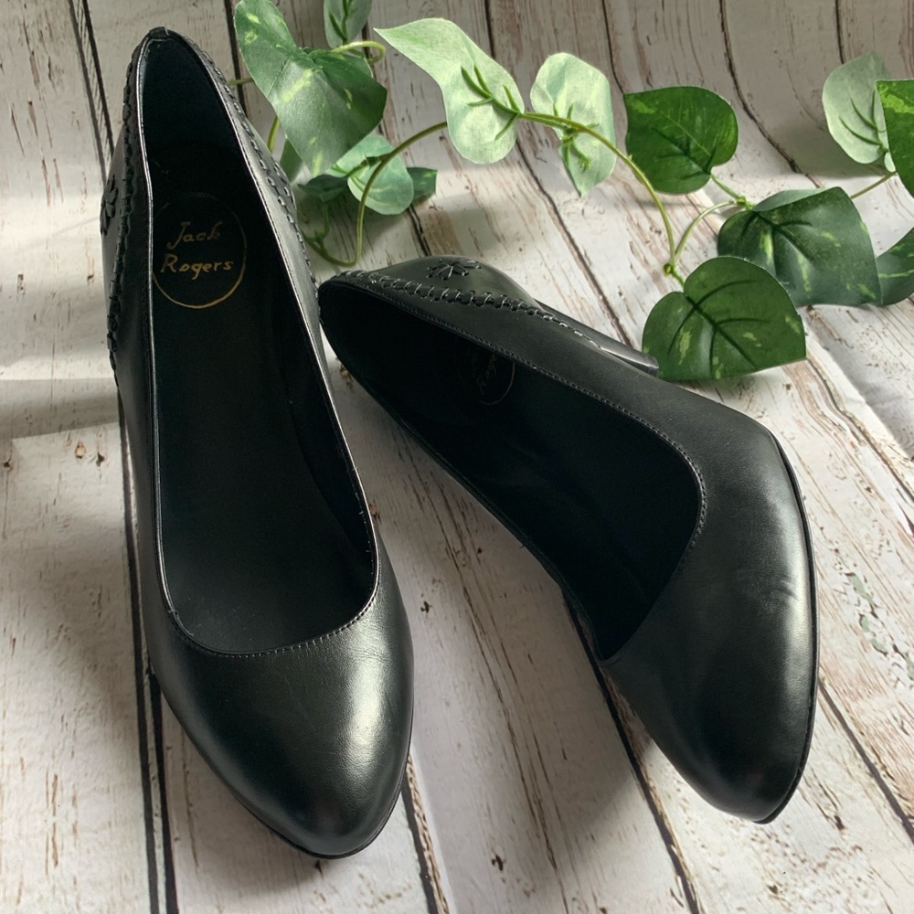 Jack Rogers Black Heels Pumps Size 8.5